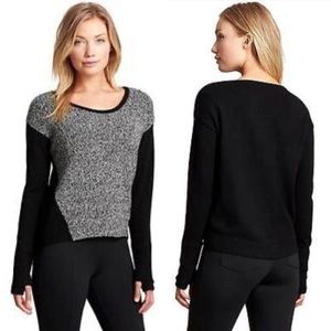 ATHLETA Brindle Crew Sweater-Salt-n-Pepper-XL